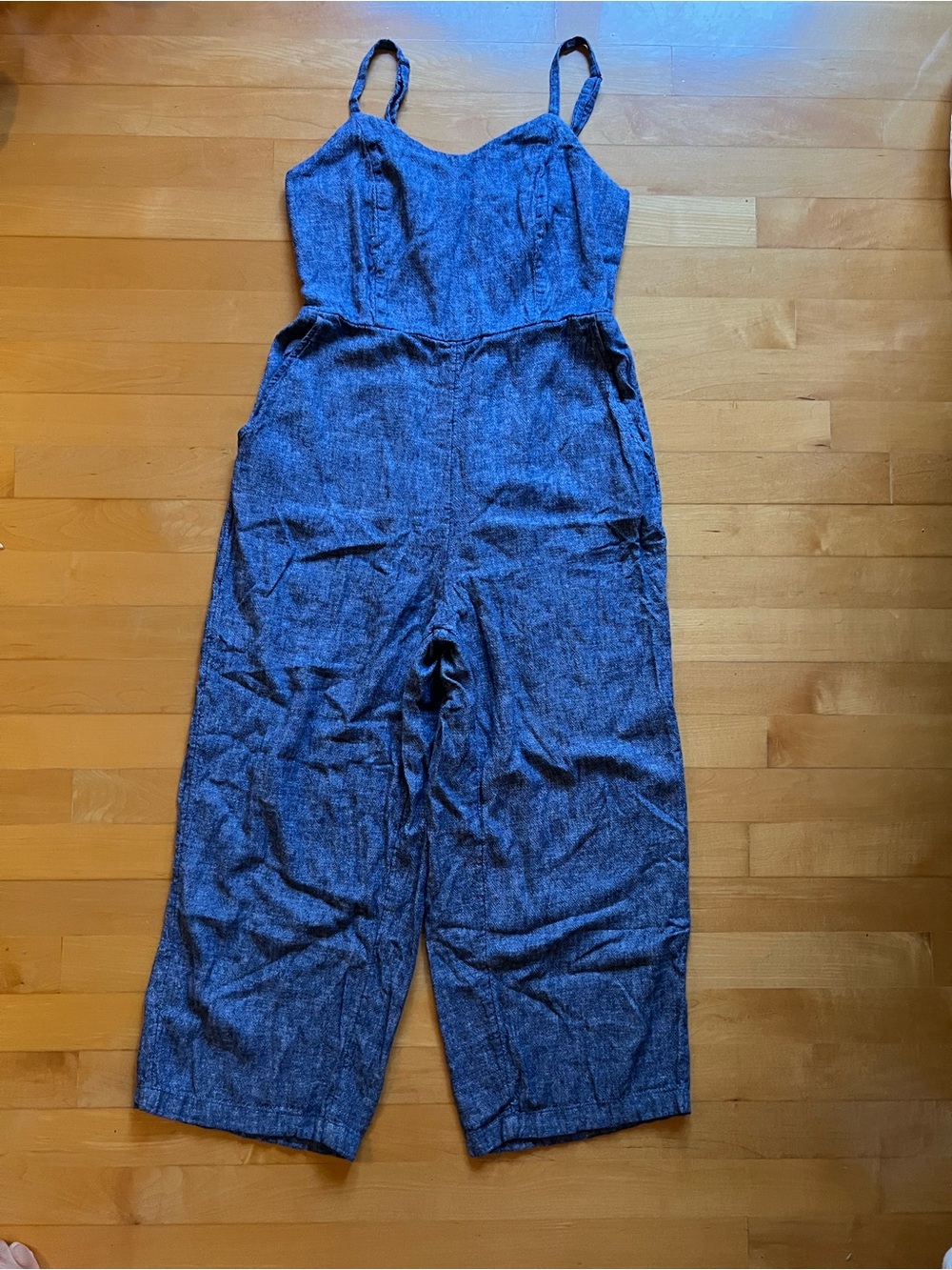 Old Navy Blue Denim-Look Wide Leg Jumpsuit